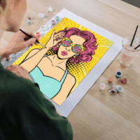 Ravensburger CreArt ART Leinwand Edition - Lány rózsaszínben Számfestő készlet