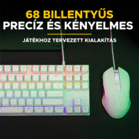 The G-Lab Hydrogen Gaming Kit Vezetékes Egér + Billentyűzet HUN - Fehér