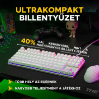 The G-Lab Hydrogen Gaming Kit Vezetékes Egér + Billentyűzet HUN - Fehér