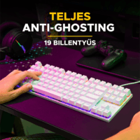 The G-Lab Hydrogen Gaming Kit Vezetékes Egér + Billentyűzet HUN - Fehér