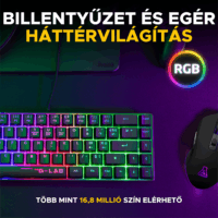 The G-Lab Hydrogen Gaming Kit Vezetékes Egér + Billentyűzet HUN - Fekete