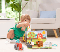 Spin Master 6074894 Melissa & Doug - Blokkokból álló parasztudvar Építőjáték