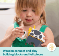 Spin Master 6074894 Melissa & Doug - Blokkokból álló parasztudvar Építőjáték