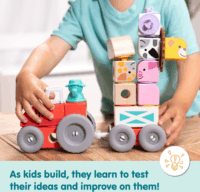 Spin Master 6074894 Melissa & Doug - Blokkokból álló parasztudvar Építőjáték