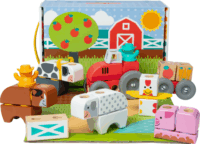 Spin Master 6074894 Melissa & Doug - Blokkokból álló parasztudvar Építőjáték