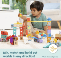 Spin Master 6074901 Melissa & Doug - Blokkokból álló város Építőjáték