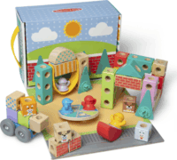 Spin Master 6074901 Melissa & Doug - Blokkokból álló város Építőjáték