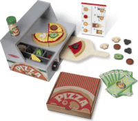 Spin Master 6074890 Melissa & Doug - Pizzapult feltétekkel konyhai játékszett