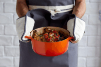 Le Creuset Dupla Sütőkesztyű 89x20cm - Szürkésbarna