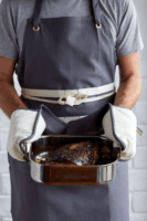 Le Creuset Dupla Sütőkesztyű 89x20cm - Szürkésbarna