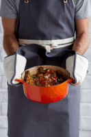 Le Creuset Dupla Sütőkesztyű 89x20cm - Szürkésbarna
