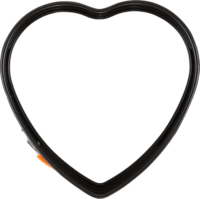 Le Creuset Szív alakú Acél sütőforma 26 x 25 cm - Fekete