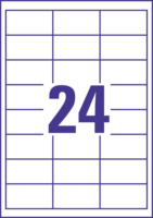 Avery Zweckform 64.6 x 33,8mm Címke tintasugaras és lézer nyomtatóhoz (2400 db / csomag)