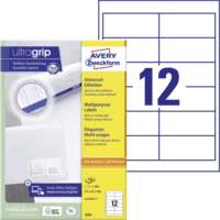 Avery Zweckform 97 x 42,3mm Címke tintasugaras és lézer nyomtatóhoz (1200 db / csomag)