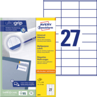 Avery Zweckform 70 x 32mm Címke tintasugaras és lézer nyomtatóhoz (2700 db / csomag)