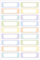 Avery ETVET36M 45 x 13 mm Öntapadós ruhacimke ( 36 cimke / csomag) - Pasztell színek