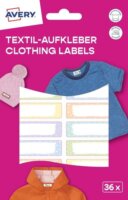 Avery ETVET36M 45 x 13 mm Öntapadós ruhacimke ( 36 cimke / csomag) - Pasztell színek