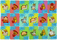 Blue Orange Vízálló cica pizza taco gida sajt Party kártyajáték