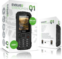 Evolveo Strongphone Q1 32/32MB 2G Dual SIM Vízálló Nyomógombos Mobiltelefon - Fekete