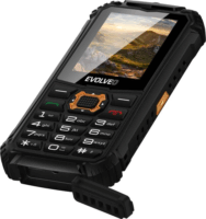 Evolveo Strongphone Q1 32/32MB 2G Dual SIM Vízálló Nyomógombos Mobiltelefon - Fekete/Narancssárga