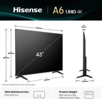 Hisense 43" 43A6Q 16:9 4K UHD Smart LED TV