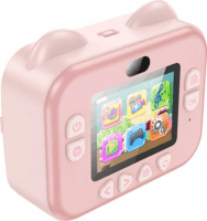 Hoco DV204 Gyerek Digitális fényképezőgép nyomtatóval 48Mpx / HD - Rózsaszín