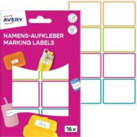 Avery NAME16C 33 x 46 mm Öntapadó Iskolai cimke (16 cimke / csomag)