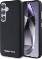 Karl Lagerfeld Saffiano Metal Logo and Frame Samsung Galaxy S25 Telefon tok - Fekete