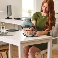 Ninja FN101EUSG AirFryer Forrólevegős sütő 3,8L 1700 Watt - Szürke / Zöld