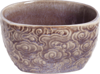 Iris Kerámia virág mintás müzlis tál 14cm - Lila