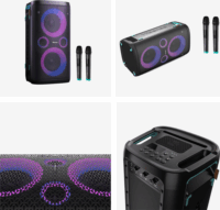 Hisense Party Storm1 Bluetooth Hordozható Party hangszóró 300W + 2 mikrofon - Fekete