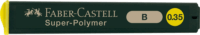 Faber-Castell Super-Polymer 0,35 mm B nyomósirón betét (12 szál / tubus)