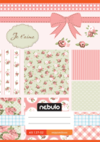 Nebulo Cuki minták II 32 lapos A5 27-32 tűzött négyzetrácsos füzet - Többféle