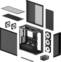 Arctic Xtender RGB Midi Torony Számítógépház - Fekete