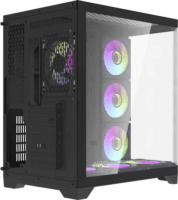 DarkFlash FT418 Pro RGB Midi Torony Számítógépház - Fekete