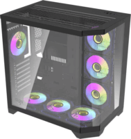 DarkFlash FT418 Pro RGB Midi Torony Számítógépház - Fekete