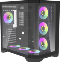 DarkFlash FT418 Pro RGB Midi Torony Számítógépház - Fekete