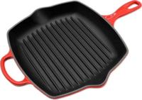 Le Creuset Signature Négyzet alakú grill serpenyő 26cm - Cseresznye piros