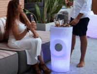 New Garden Woody Napelemes álló italhűtő Dekor lámpa 70 x 39 cm - RGB