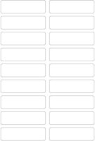 Avery ETVET36 45 x 13 mm Öntapadós ruhacimke ( 36 cimke / csomag) - Fehér