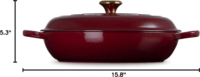 Le Creuset Signature Öntöttvas főzőedény fedővel Ø 30cm 3,5L - Piros
