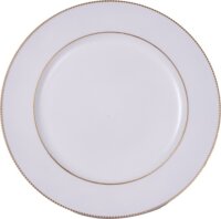 Iris 676569 Kerek Műanyag tálca 33 cm - Fehér / Arany
