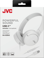 JVC HA-S33UC-W USB-C Vezetékes Mikrofonos Fejhallgató - Fehér