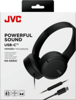 JVC HA-S33UC-B USB-C Vezetékes Mikrofonos Fejhallgató - Fekete