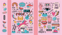 Nebulo Girl Power A4 füzetbox - Mintás
