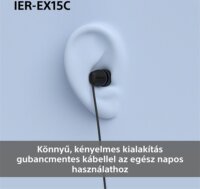 Sony IEREX15CB-CE7 USB Type-C Vezetékes Fülhallgató Headset - Fekete