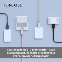 Sony IEREX15CB-CE7 USB Type-C Vezetékes Fülhallgató Headset - Fekete