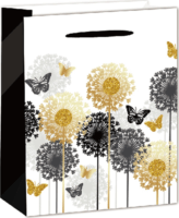 Iris matt hot stamp gyermekláncfű Szalagfüles Papír ajándéktasak (26 x 32cm) - Mintás