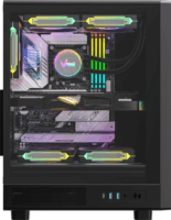 Formula Mana Dynamic Midi Torony Számítógépház + 4db 120mm ventilátor - Fekete