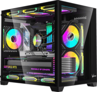 Formula Crystal Z5 Mini Torony Számítógépház + 1db 120mm ventilátor - Fekete